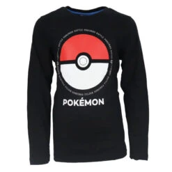 Pokemon Pokeball Jungen Langarm T-Shirt Langarmshirt