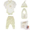Disney Winnie Der Pooh Baby 4 Tlg Set Body Hose Lätzchen Mütze -Bekleidung Peripherie pooh baby set 00