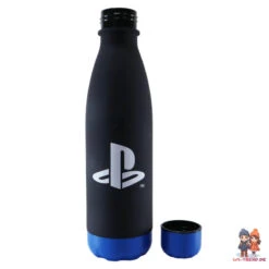Sony Playstation 2-er Set Wasserflasche Trinkflasche Flasche 650 Ml Schwarz Weiß -Bekleidung Peripherie psx 2er 01d