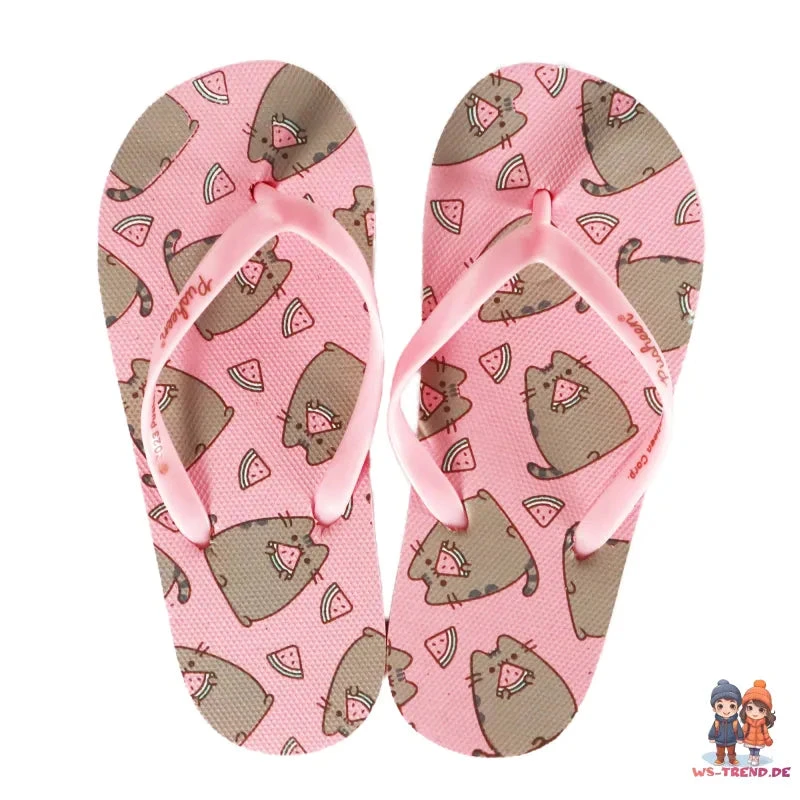 Pusheen The Cat Kinder Flip Flops Sandalen Latschen Zehentrenner 3 Pusheen The Cat Kinder Flip Flops Sandalen Latschen Zehentrenner