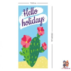 HELLO HOLIDAYSKaktus Mikrofaser Badetuch Strandtuch XXL 70x150 Cm -Bekleidung Peripherie recznik plazowy prostokatny hello holidays 150x70 rec54wz2 3