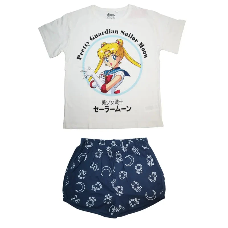 Sailor Moon Anime Damen Kurzarm Pyjama Schlafanzug Schlafshirt Shorts 9 Sailor Moon Anime Damen Kurzarm Pyjama Schlafanzug Schlafshirt Shorts – Bild 7