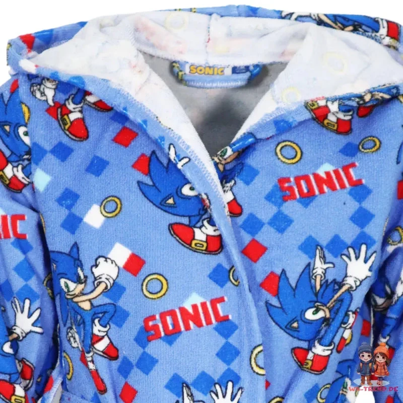 Sonic The Hedgehog Kinder Fleece Bademantel Mit Kapuze 4 Sonic The Hedgehog Kinder Fleece Bademantel Mit Kapuze – Bild 2