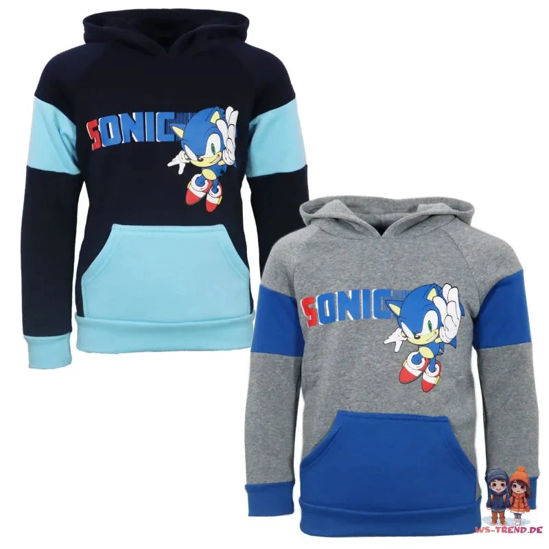 Sonic The Hedgehog Kinder Jungen Fleece Hoodie Kapuzenpullover 3 Sonic The Hedgehog Kinder Jungen Fleece Hoodie Kapuzenpullover