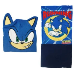 Sonic The Hedgehog Kinder Herbst Wintermütze Mütze Mit Loop Snood