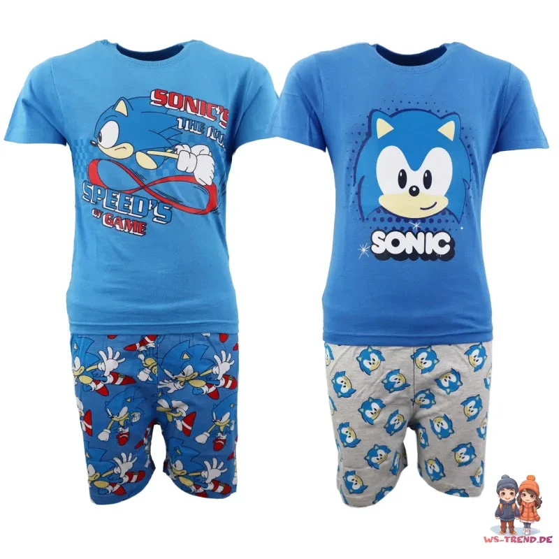 Sega Sonic The Hedgehog Jungen Kinder Pyjama 3 Sega Sonic The Hedgehog Jungen Kinder Pyjama