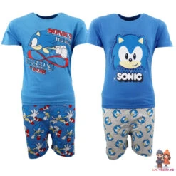 Sega Sonic The Hedgehog Jungen Kinder Pyjama Schlafanzug