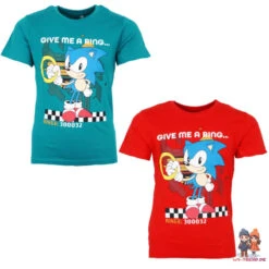 Sonic The Hedgehog Kinder Junge Kurzarm T-Shirt Shirt