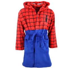 Marvel Spiderman Kinder Fleece Bademantel