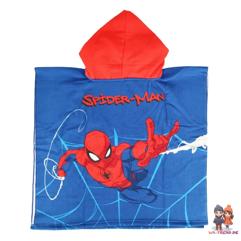 Marvel Spiderman Kinder Mikrofaser Poncho Badeponcho Mit Kapuze 5 Marvel Spiderman Kinder Mikrofaser Poncho Badeponcho Mit Kapuze – Bild 3