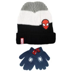 Marvel Spiderman - Kinder Herbst Wintermütze Plus Handschuhe