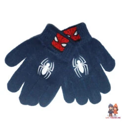 Marvel Spiderman - Kinder Herbst Wintermütze Plus Handschuhe -Bekleidung Peripherie sp set 01b