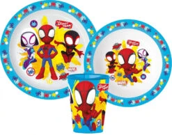 Spiderman Spidey And Friends Kinder Geschirr Set Teller Schüssel Becher