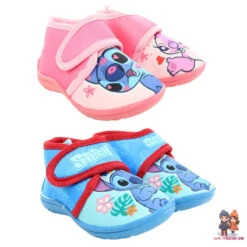 Disney Stitch Angel Kinder Hausschuhe Kitaschuhe Schlüpfschuhe Mit Klett
