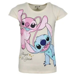 Disney Lilo Und Stitch Kinder Kurzarm T-Shirt Shirt -Bekleidung Peripherie stitch angel shirt 01d