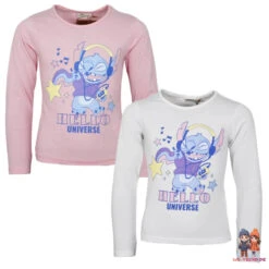 Disney Stitch Kinder Mädchen Langarmshirt Shirt