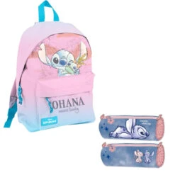 Disney Lilo Und Stitch Mädchen Rucksack Schultasche Federtasche 39x29x12 Cm