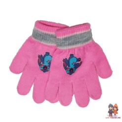 Disney Sticth Kinder Herbst Mütze Wintermütze Plus Handschuhe Gr. 52/54 -Bekleidung Peripherie stitch set 01f