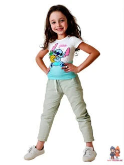 Disney Lilo Und Stitch Mädchen Kinder Kurzarm T-Shirt Shirt -Bekleidung Peripherie stitch ws 01c