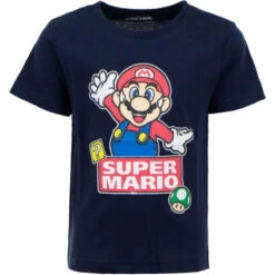 Super Mario Kurzarm T-Shirt Baumwolle