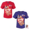 Super Zings Kurzarm T-Shirt Baumwolle Blau Rot 1 Super Zings Kurzarm T-Shirt Baumwolle Blau Rot -Bekleidung Peripherie super zings kurzarm shirt baumwolle blau 590