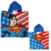 DC COMICS DC Comic Superman Kinder Jungen Mikrofaser Poncho Badeponcho