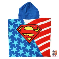DC COMICS DC Comic Superman Kinder Jungen Mikrofaser Poncho Badeponcho -Bekleidung Peripherie superman poncho 01b