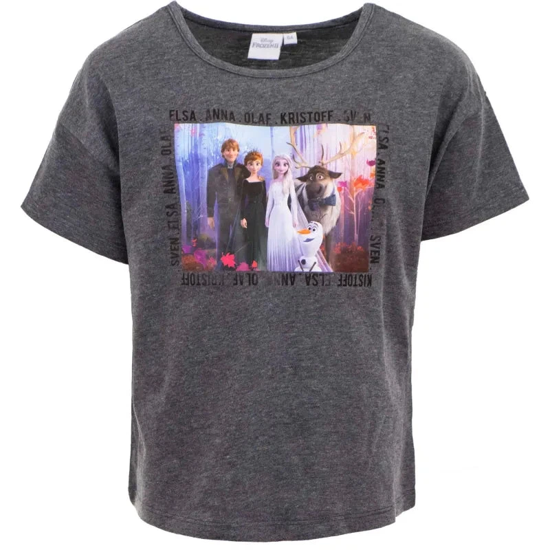 Disney Die Eiskönigin Elsa Anna Kinder Mädchen T-Shirt Shirt 4 Disney Die Eiskönigin Elsa Anna Kinder Mädchen T-Shirt Shirt – Bild 2