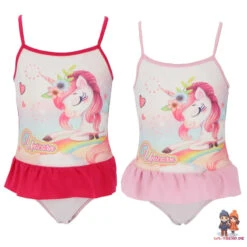 Süßes Einhorn Unicorn Kinder Mädchen Badeanzug