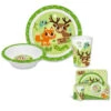 Fuchs Reh Kinder Geschirr-Set 3 Tlg Becher Teller Schüssel Geschenkverpackung -Bekleidung Peripherie wald tell set 01