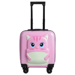 Katze 3D Kinder Trolley Kinderkoffer ABS Kindertrolley 45x35x25 Cm