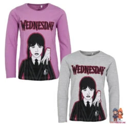 Wednesday Mädchen Langarmshirt Langarm Shirt