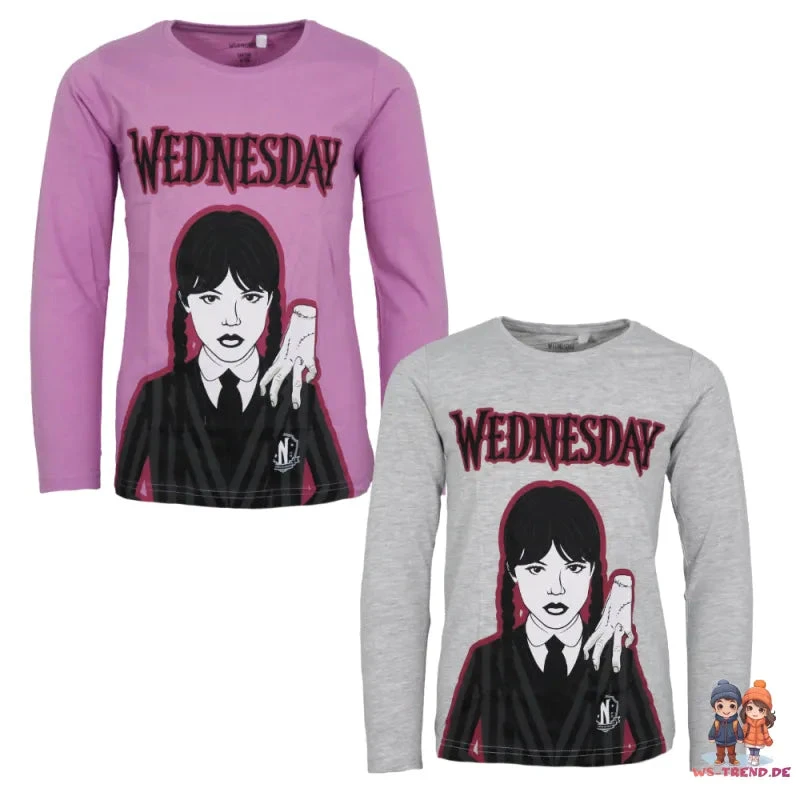 Wednesday Mädchen Langarmshirt Langarm Shirt 3 Wednesday Mädchen Langarmshirt Langarm Shirt